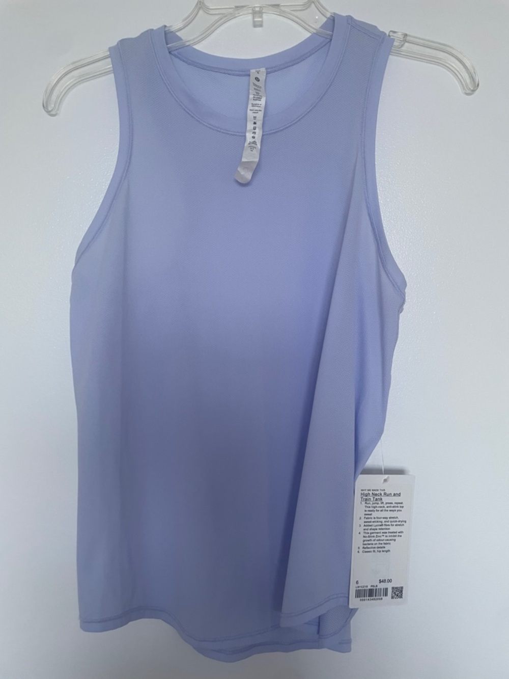 lululemon athletica Light Lavender High Neck Run and train tank Size 6